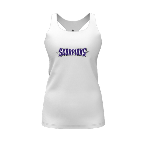 [CUS-DFW-RCBK-PER-WHT-FYS-LOGO1] Racerback Tank Top (Female Youth S, White, Logo 1)