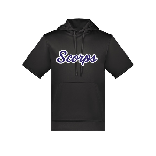 [6871.080.S-LOGO3] Men's Dri Fit Short Sleeve Hoodie (Adult S, Black, Logo 3)