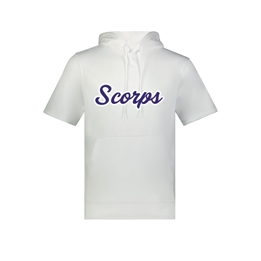 [6871.005.S-LOGO3] Men's Dri Fit Short Sleeve Hoodie (Adult S, White, Logo 3)