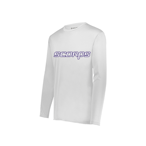 [222822.005.XS-LOGO2] Men's LS Smooth Sport Shirt (Adult XS, White, Logo 2)