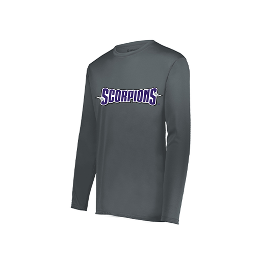 [222822.059.XS-LOGO1] Men's LS Smooth Sport Shirt (Adult XS, Gray, Logo 1)