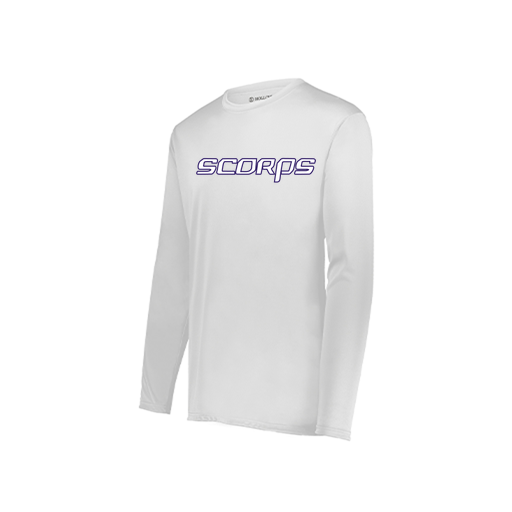 [222823.005.S-LOGO2] Youth LS Smooth Sport Shirt (Youth S, White, Logo 2)